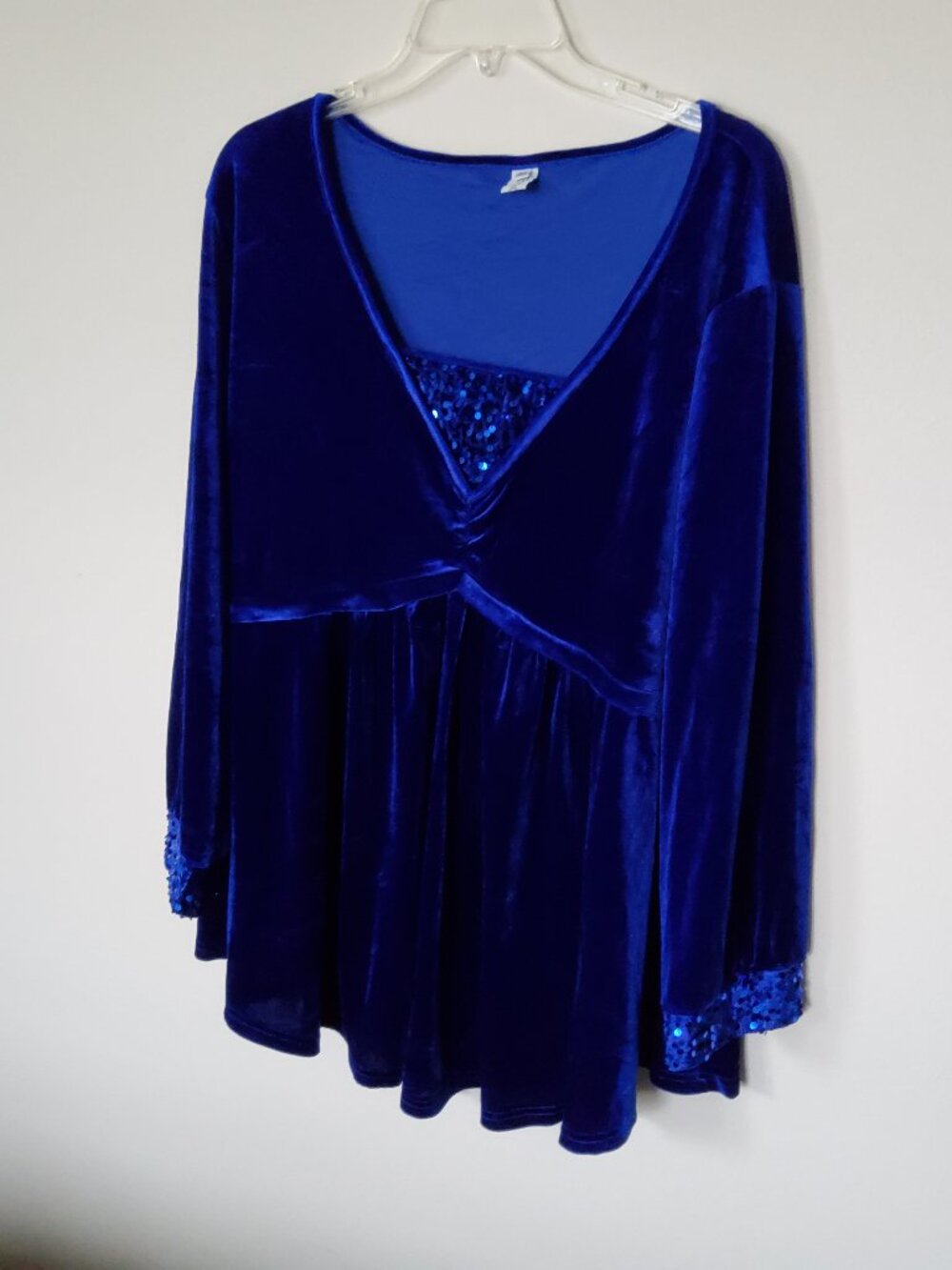Blue Velvet & Sequin plus size 4XL top brand Fly Curvy